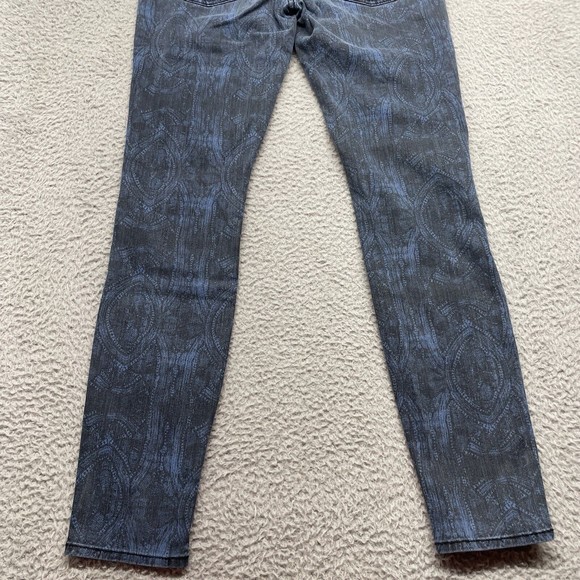 Rich & Skinny Jeans Womens 28 Blue Black Rockstar Skinny Leg Goth Academia Punk - Picture 13 of 14